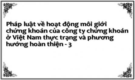 Hoạt Động Môi Giới Chứng Khoán Của Ctck