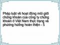 Trình Tự, Thủ Tục Cấp Phép Hoạt Động Môi Giới Chứng Khoán