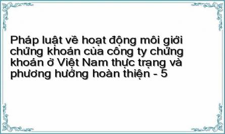 Trình Tự, Thủ Tục Cấp Phép Hoạt Động Môi Giới Chứng Khoán