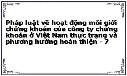 Trình Tự, Thủ Tục Thực Hiện Hoạt Động Môi Giới Chứng Khoán Của Ctck