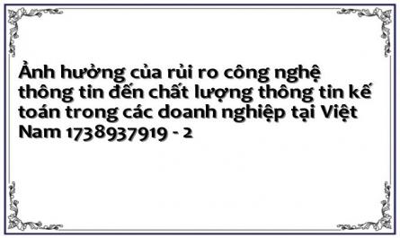 Ảnh hưởng của rủi ro công nghệ thông tin đến chất lượng thông tin kế toán trong các doanh nghiệp tại Việt Nam 1738937919 - 2