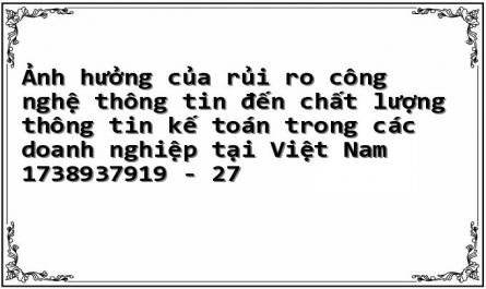 Ảnh hưởng của rủi ro công nghệ thông tin đến chất lượng thông tin kế toán trong các doanh nghiệp tại Việt Nam 1738937919 - 27