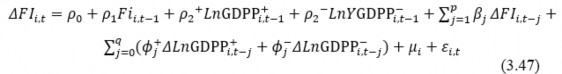Trong đó hiệu ứng quốc gia cụ thể và hệ số dương và âm dài hạn và hệ 1