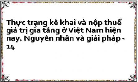 Thực trạng kê khai và nộp thuế giá trị gia tăng ở Việt Nam hiện nay. Nguyên nhân và giải pháp - 14