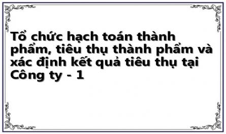 Tổ chức hạch toán thành phẩm, tiêu thụ thành phẩm và xác định kết quả tiêu thụ tại Công ty - 1