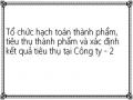 Tổ chức hạch toán thành phẩm, tiêu thụ thành phẩm và xác định kết quả tiêu thụ tại Công ty - 2