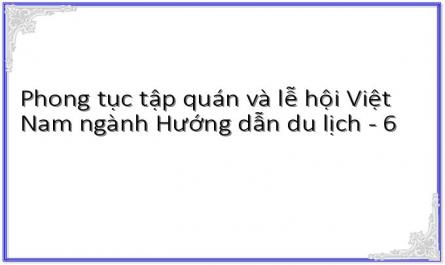 Phong tục tập quán và lễ hội Việt Nam ngành Hướng dẫn du lịch - 6