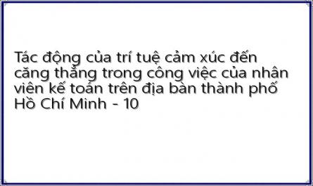 Tác động của trí tuệ cảm xúc đến căng thẳng trong công việc của nhân viên kế toán trên địa bàn thành phố Hồ Chí Minh - 10