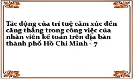 Tác động của trí tuệ cảm xúc đến căng thẳng trong công việc của nhân viên kế toán trên địa bàn thành phố Hồ Chí Minh - 7