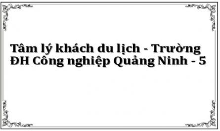 Các Loại Sở Thích Của Khách (Dựa Trên Động Cơ Đi Du Lịch)
