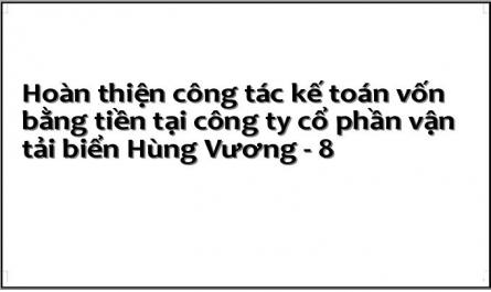 Hoàn thiện công tác kế toán vốn bằng tiền tại công ty cổ phần vận tải biển Hùng Vương - 8