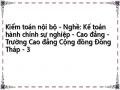 Kiểm toán nội bộ - Nghề: Kế toán hành chính sự nghiệp - Cao đẳng - Trường Cao đẳng Cộng đồng Đồng Tháp - 3