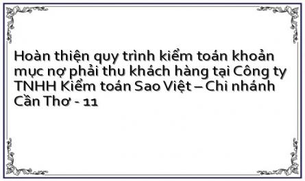 Hoàn thiện quy trình kiểm toán khoản mục nợ phải thu khách hàng tại Công ty TNHH Kiểm toán Sao Việt – Chi nhánh Cần Thơ - 11