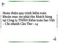 Hoàn thiện quy trình kiểm toán khoản mục nợ phải thu khách hàng tại Công ty TNHH Kiểm toán Sao Việt – Chi nhánh Cần Thơ - 14