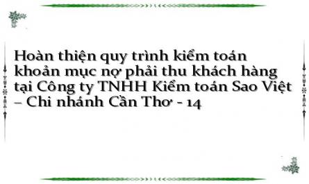 Hoàn thiện quy trình kiểm toán khoản mục nợ phải thu khách hàng tại Công ty TNHH Kiểm toán Sao Việt – Chi nhánh Cần Thơ - 14