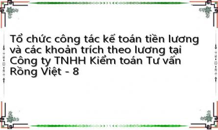 Tổ chức công tác kế toán tiền lương và các khoản trích theo lương tại Công ty TNHH Kiểm toán Tư vấn Rồng Việt - 8