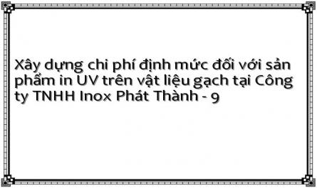 Xây dựng chi phí định mức đối với sản phẩm in UV trên vật liệu gạch tại Công ty TNHH Inox Phát Thành - 9